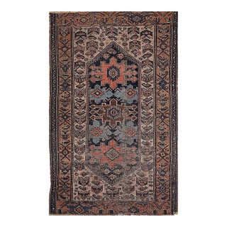 Antique Persian Malayer Area Rug, Handwoven Wool, Late 1800s For Sale