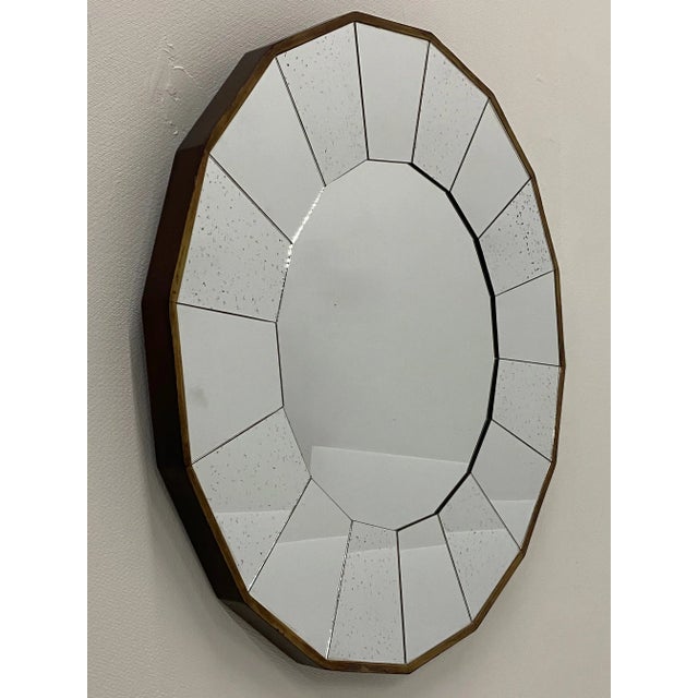 1960s Mid-Century Modern Scalloped Round Mirror For Sale - Image 5 of 11