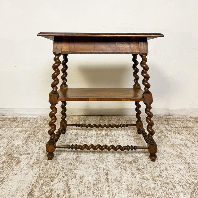 Traditional European Walnut Parquet Occasional Table, Circa 1920–1940 For Sale - Image 3 of 11