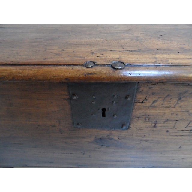Antique Dutch Wood Chest For Sale - Image 4 of 12