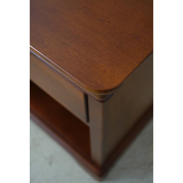 Wood Stanley Young America Cherry Nightstand For Sale - Image 7 of 17