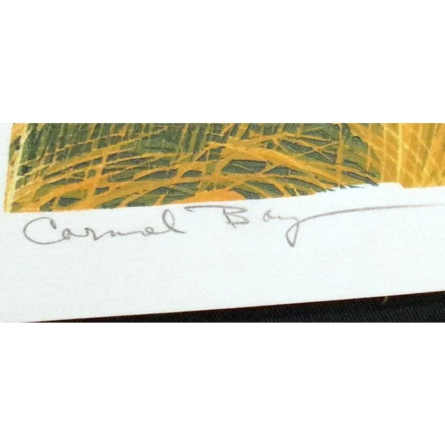 Realism Gordon Mortensen "Carmel Bay" Signed Numbered Art Woodcut Print of a Beach, 1989 For Sale - Image 3 of 4