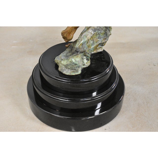 1990s Spiral Helix Y Bronze Statue by Mary Louise Snowden For Sale - Image 9 of 9