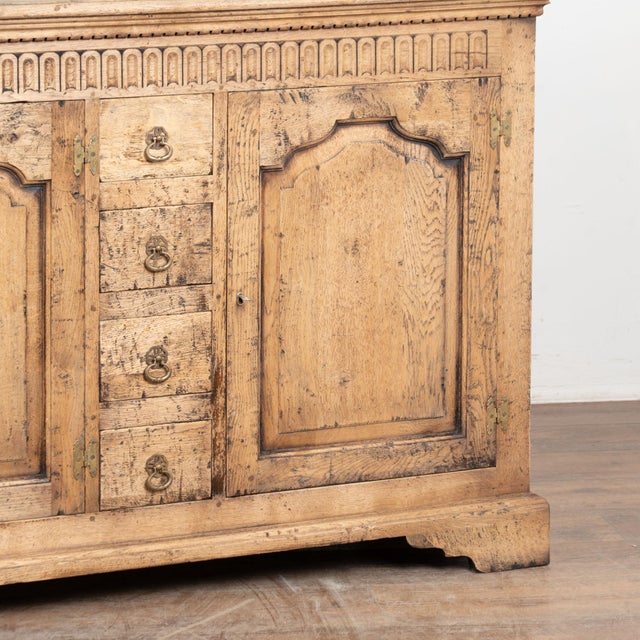 19th Century French Bleached Oak Sideboard Buffet With Eight Drawers For Sale - Image 13 of 14