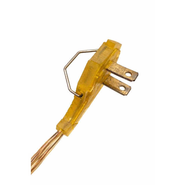 1980s Tall Neoclassical Fluted Crystal Table Lamp With Brass Base – Estate of Linda W., Springville Ca For Sale - Image 11 of 12