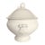 An elegant antique french white porcelain soup tureen by c.p. & cie, mehun-sur-yèvre, featuring a graceful silhouette...