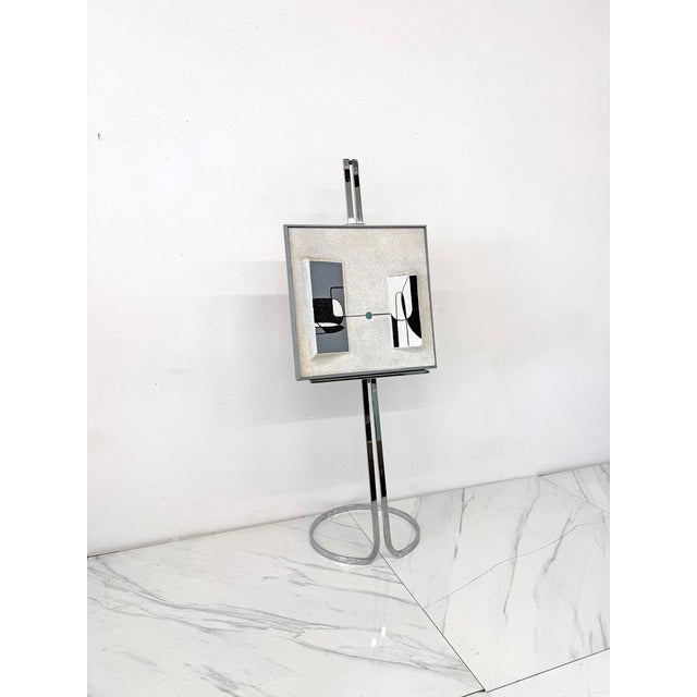 1970s Stunning Chrome Easel by Elaine Cohen for Design Institute of America, 1970's For Sale - Image 5 of 9