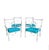 Vintage Palm Beach Chic Aluminum Armchairs – Target X-Back Detail - Set of 4 For Sale - Image 15 of 15