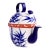 1990s Bombay Company Chinese Teapot Cobalt Blue & White Bamboo Design For Sale - Image 12 of 12