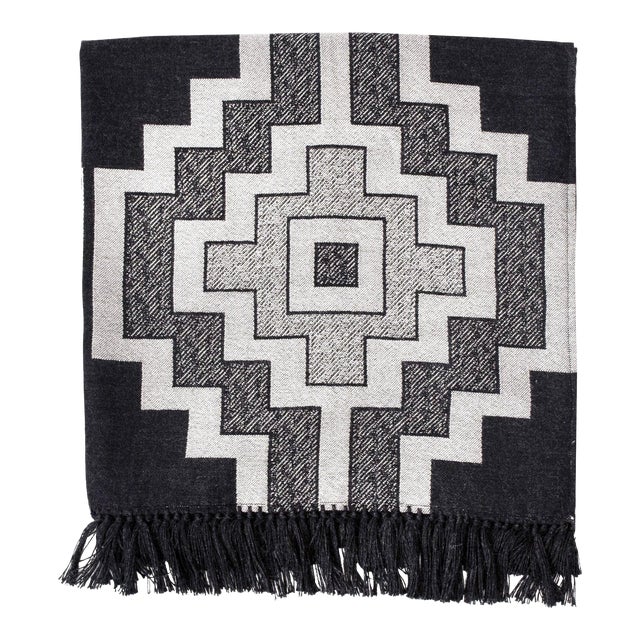 Pampa Charcoal Alpaca Throw Blanket For Sale