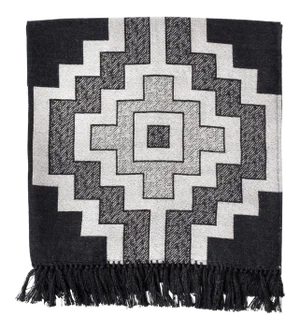 Pampa Charcoal Alpaca Throw Blanket
