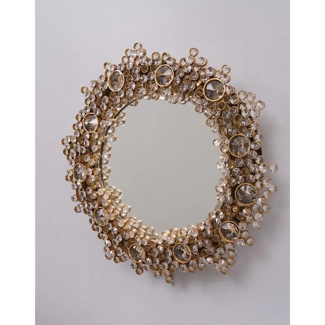 Hollywood Regency Crystal Back Lid Mirror from Pawla, 1970s For Sale - Image 4 of 8