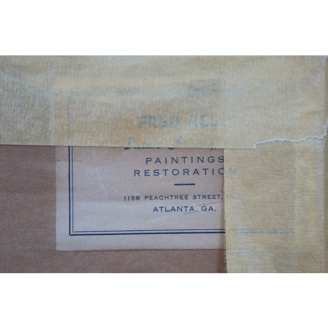 Early 20th Century Antique French Framed White Linen & Lace Fleur De Lis Embroidered Textile For Sale - Image 5 of 11