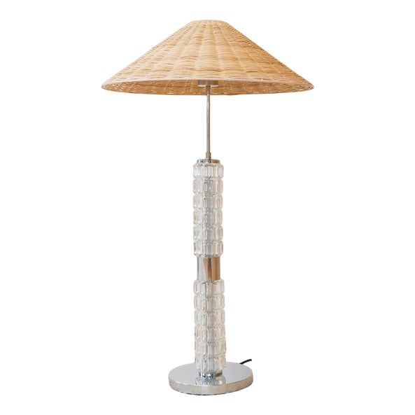 Floor or Table Lamp with Illuminated Glass Body by Richard Essig, 1960s For Sale