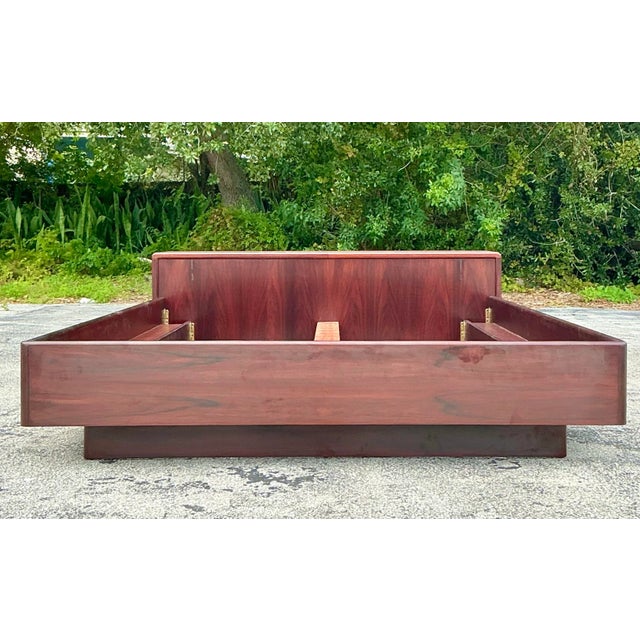 Mid-Century Modern Vintage Drylund Rosewood Queen Bedframe For Sale - Image 3 of 12
