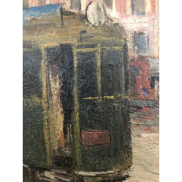 Herbert Theurillat, Carrefour de Rive un jour de pluie, Genève, 1920, Oil on Canvas, Framed For Sale - Image 7 of 13