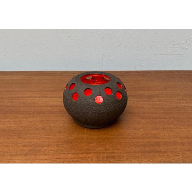 Mid-Century Danish Studio Pottery Candleholder from Lovemose, 1960s, in Very Good conditions. Designed 1960 to 1969 This...