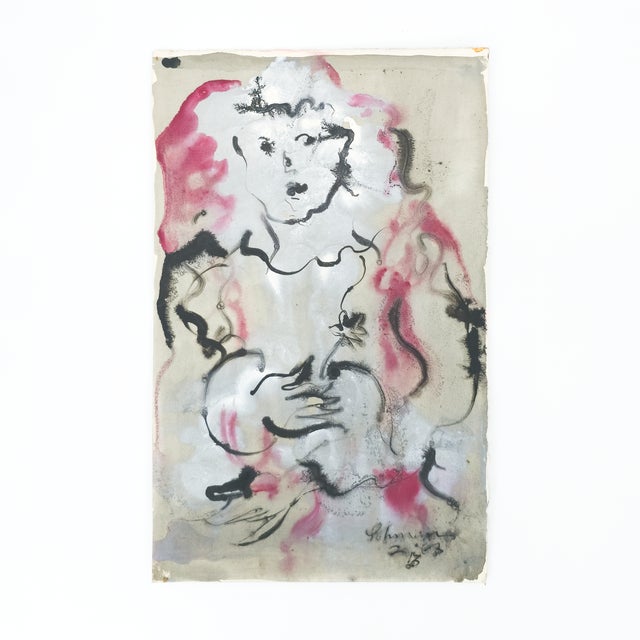 Girl with Flower* Robert Lohman, c. 1963 Robert Lohman’s Girl with Flower, dated 1963, is a watercolor and ink work that...