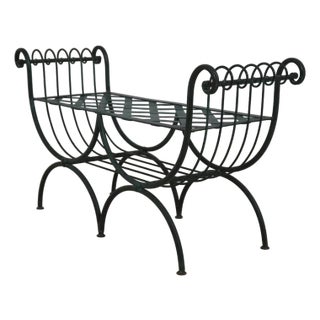 Vintage 1950s Salterini Design Iron Window Bench For Sale