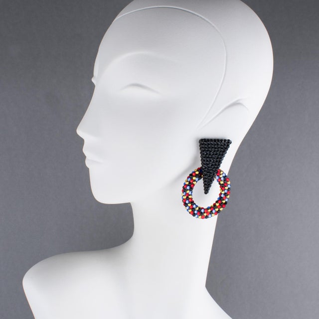 Richard Kerr created these exceptional, eye-catching clip-on earrings in the 1980s. They are composed of his trademark...