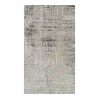 Rug & Kilim’s Oversized Abstract Rug in Silver-Gray and Beige-Brown Patterns 11x19 For Sale