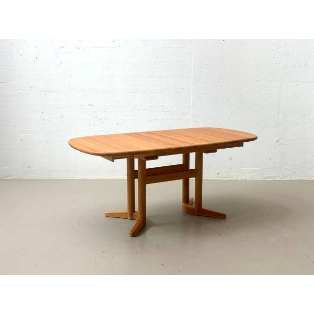 Danish Handcrafted Extendable Dining Table in Alder Wood, 1980s For Sale - Image 5 of 16