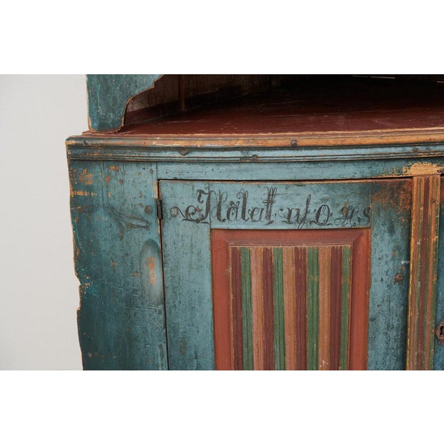 Antique Swedish Gustavian Corner Cabinet For Sale - Image 10 of 14