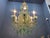 Glass Opaline Glass Beaded Chandelier in Pastel Blue and Green Crystal Drops, 1950s For Sale - Image 7 of 15