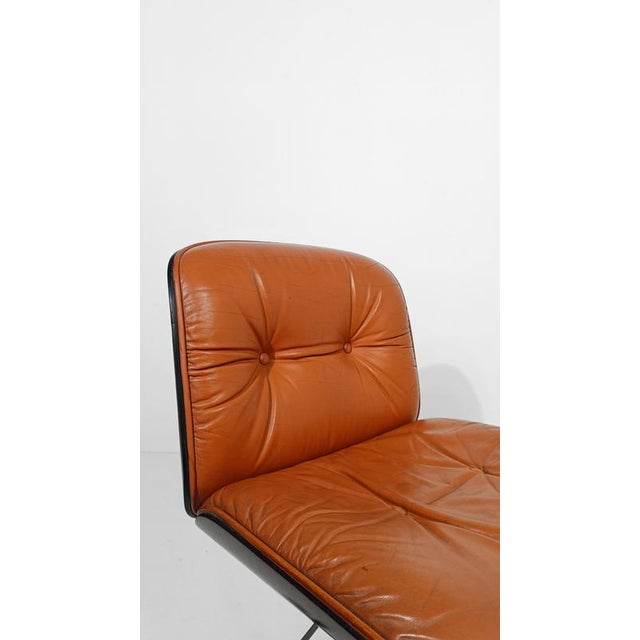Cognac Leather and Rosewood Desk Chair attributed to Ico Parisi for MiM Roma, Italy, 1960s For Sale - Image 14 of 18