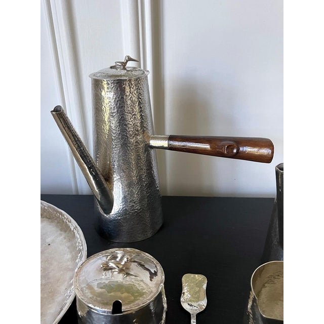 Mid 20th Century Peruvian Modernistic Sterling Silver Coffee Service Set - 5 pcs For Sale - Image 18 of 18