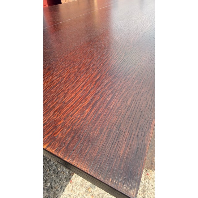 Vintage McGuire San Francisco Convertible Bamboo & Rosewood Dining Console Table For Sale - Image 14 of 17