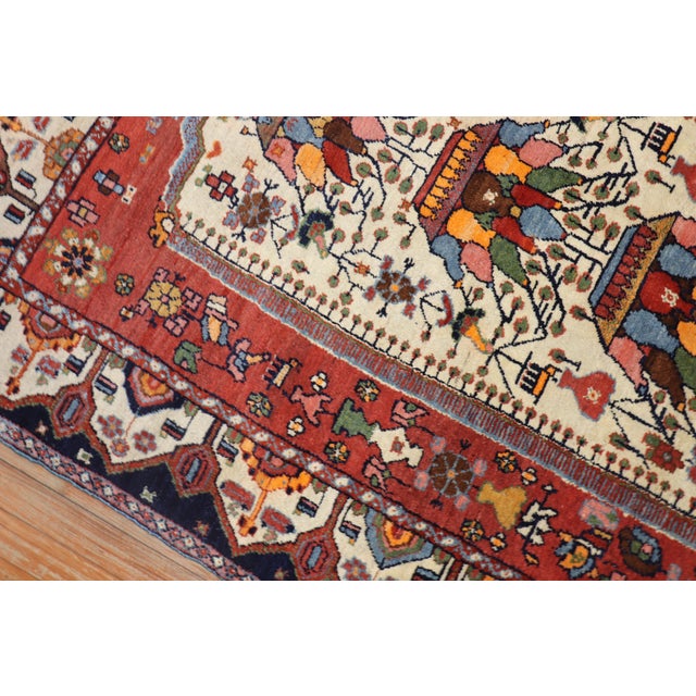 1940s Persian Bakhtiari Rug - 4'6" x 6'5" For Sale - Image 11 of 18