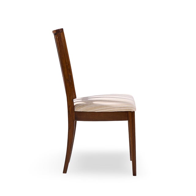 Wood Broyhill Brasilia Mid Century Walnut Dining Chairs - Set of 6 For Sale - Image 7 of 10