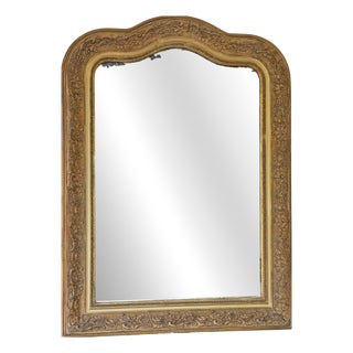 Antique Gilt Overmantle Wall Mirror, 1800s For Sale