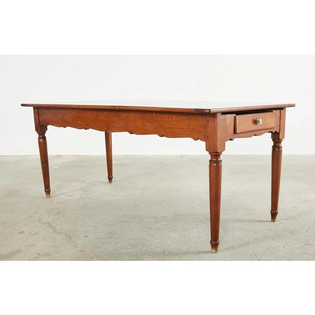 Farmhouse French Louis Philippe Fruitwood Farmhouse Dining Table For Sale - Image 3 of 13