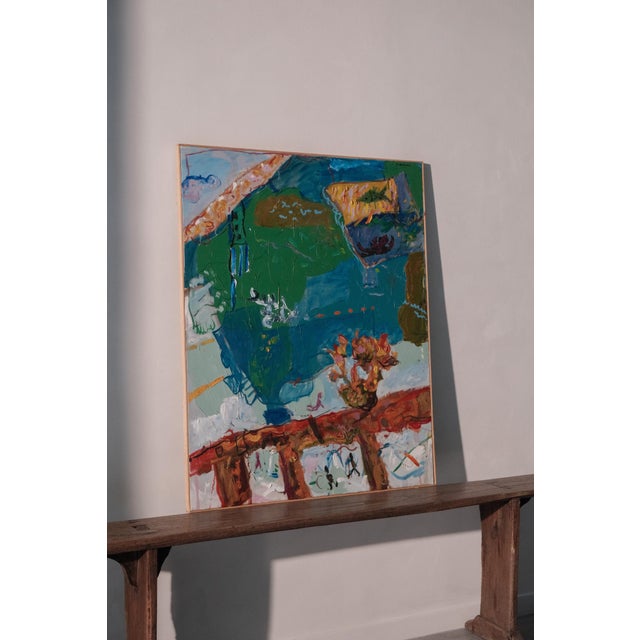 2000 - 2009 A. Romano, Abstract Composition, 1980s, Acrylic Painting on Canvas For Sale - Image 5 of 5