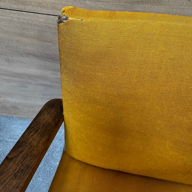 Goldenrod Vintage Bridge Chairs in Mustard Fabric, 1940s, Set of 2 For Sale - Image 8 of 17