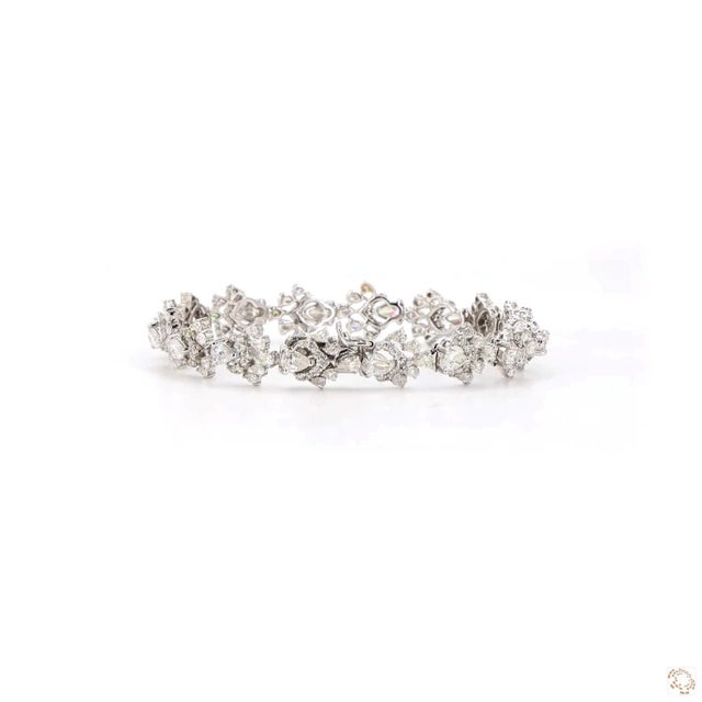 6.35 Carat Round Brilliant Cut Diamond Gold Bracelet For Sale In New York - Image 6 of 9