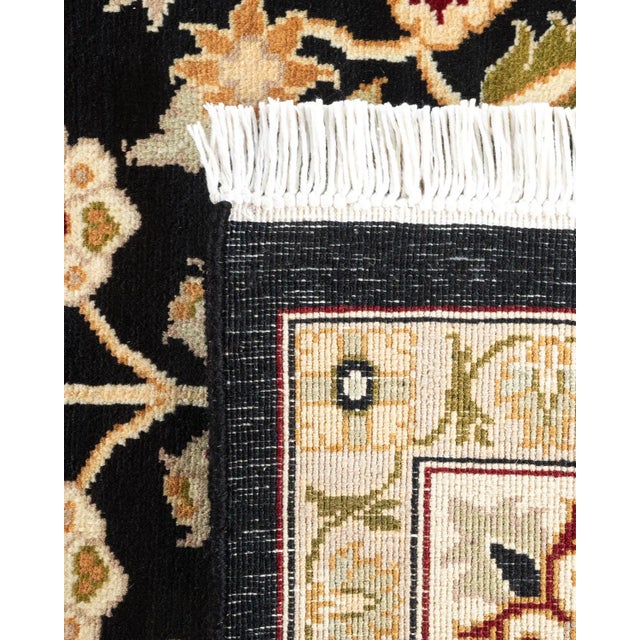 2000 - 2009 Mogul, One-of-a-Kind Hand-Knotted Area Rug in Black, 6' 0" x 9' 3" For Sale - Image 5 of 8