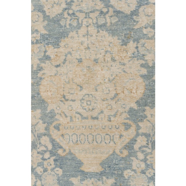 1920s Blue Subdued Tabriz Rug 6'7 X 9'7 For Sale - Image 9 of 10