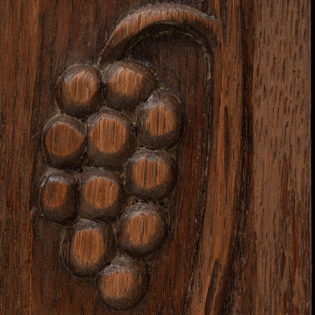 1920s French Gothic Oak Cabinet in Original Patina For Sale - Image 10 of 18