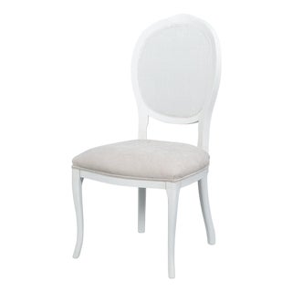 Louis XV Cane Back Dining Chairs in White, Sets of 2 For Sale