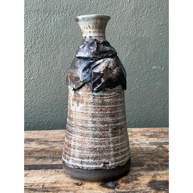 Ceramic Vintage Handcrafted Ceramic Vase For Sale - Image 7 of 12