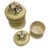 Vintage Japanese Capodimonte Style Celadon Floral Canisters - Pair For Sale - Image 4 of 10