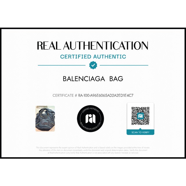 Vintage Bag For Sale Luxury Balenciaga Motorcycle Giant 12 Velo Navy Leather Bag Certified authentic by Real...