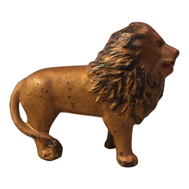 Antique Cast Iron Lion Bank Chairish