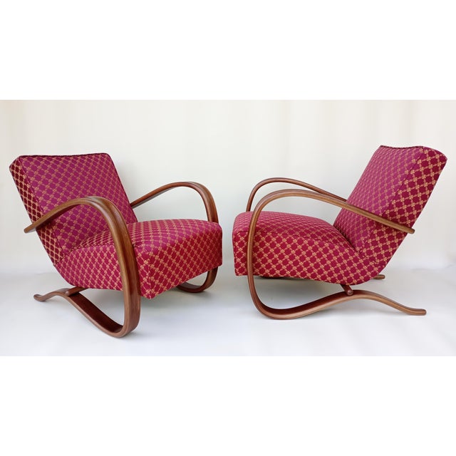 H-269 Lounge Chairs attributed to Jindrich Halabala for Up Zavody, 1930s, Set of 2 For Sale - Image 13 of 13