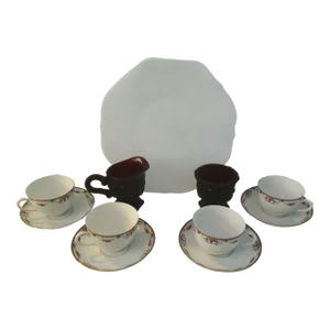 Vintage Rose Floral Breakfast/Dessert Set, 11 Pcs