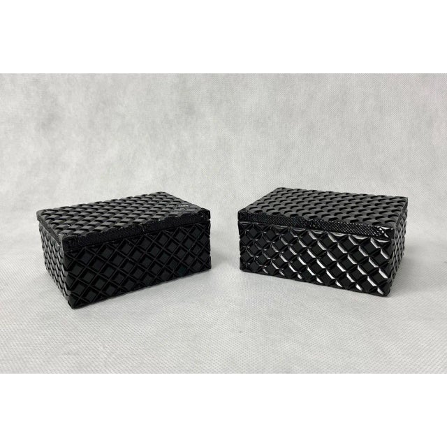 Glass Bohemian Hyalite Box from Jablonecké Sklárny, 1960s, Set of 2 For Sale - Image 7 of 10