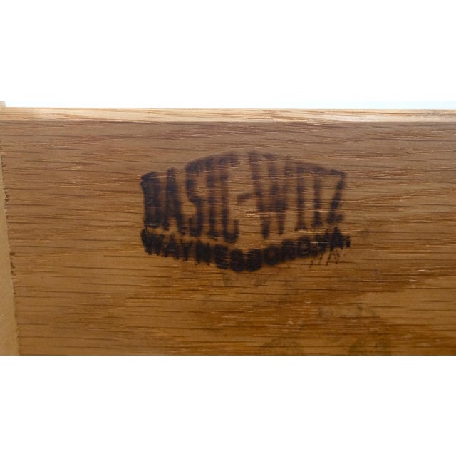 Mid Century Modern Sculpted Walnut 68" Long 9 Drawers Dresser Credenza MINT For Sale - Image 4 of 13